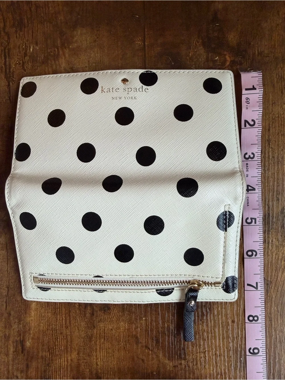 kate spade White & Black Polka Dot Wallet